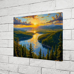 Холст прямоугольный Золотой путь реки, цвет: 3D-принт — фото 2