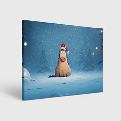 Картина прямоугольная Удивленная забавная лошадка