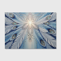 Холст прямоугольный Ледяной перьевой орнамент со светом, цвет: 3D-принт — фото 2