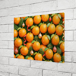 Холст прямоугольный Мандариновое настроение, цвет: 3D-принт — фото 2