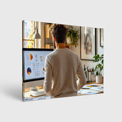 Картина прямоугольная Креативный процесс дизайнер за работой