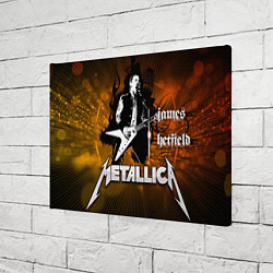 Холст прямоугольный Metallica: James Hetfield, цвет: 3D-принт — фото 2