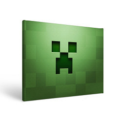 Холст прямоугольный Creeper Face, цвет: 3D-принт