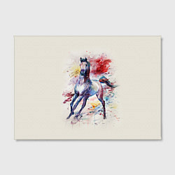 Холст прямоугольный Лошадь: акварель, цвет: 3D-принт — фото 2