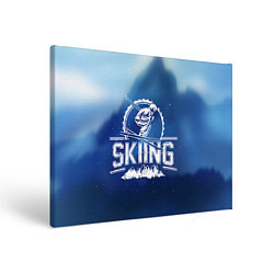 Холст прямоугольный Лыжный спорт, цвет: 3D-принт