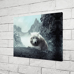 Холст прямоугольный Волк в горах, цвет: 3D-принт — фото 2