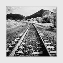 Холст квадратный Железная дорога, цвет: 3D-принт — фото 2
