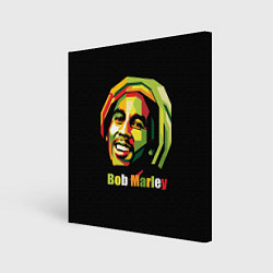 Холст квадратный Bob Marley Smile, цвет: 3D-принт
