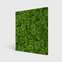 Картина квадратная Тропические листья