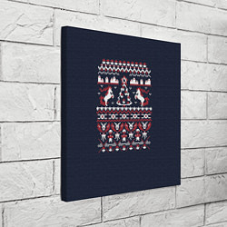 Холст квадратный Новогодний свитер Покебол, цвет: 3D-принт — фото 2