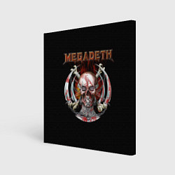 Холст квадратный Megadeth: Skull in chains, цвет: 3D-принт
