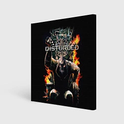 Холст квадратный Disturbed: Flame Throne, цвет: 3D-принт
