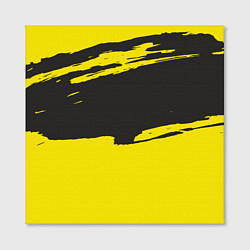 Холст квадратный Чёрно-жёлтый, цвет: 3D-принт — фото 2