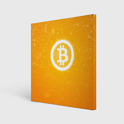 Холст квадратный Bitcoin Orange, цвет: 3D-принт