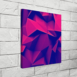 Холст квадратный Violet polygon, цвет: 3D-принт — фото 2