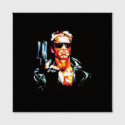 Холст квадратный Terminator with a pistol, цвет: 3D-принт — фото 2