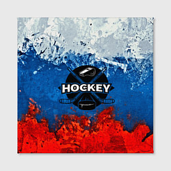 Холст квадратный Хоккей триколор, цвет: 3D-принт — фото 2