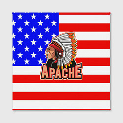 Холст квадратный Apache, цвет: 3D-принт — фото 2
