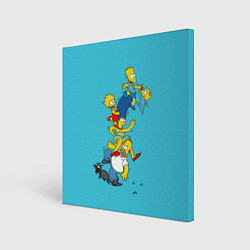 Холст квадратный Семейка Симпсонов 2, цвет: 3D-принт