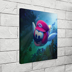 Холст квадратный Super Mario Марио, цвет: 3D-принт — фото 2