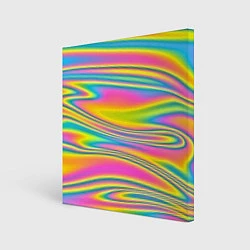 Холст квадратный Абстрактные разводы цвета, цвет: 3D-принт