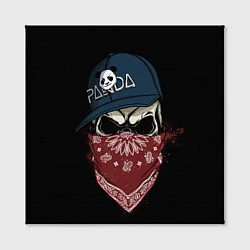 Холст квадратный Bandit Skull, цвет: 3D-принт — фото 2