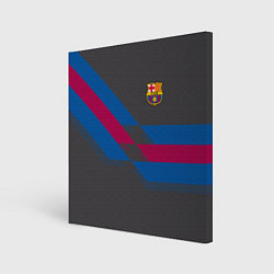 Холст квадратный Barcelona FC: Dark style, цвет: 3D-принт