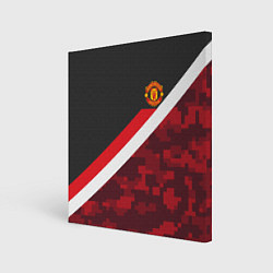 Холст квадратный Man UTD FC: Sport Camo, цвет: 3D-принт