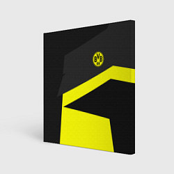 Холст квадратный FC Borussia: Sport Geometry, цвет: 3D-принт