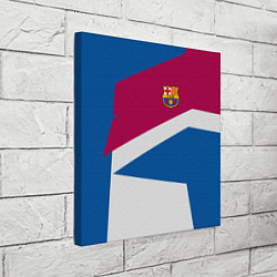 Холст квадратный FC Barcelona: Sport Geometry, цвет: 3D-принт — фото 2