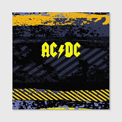 Холст квадратный AC/DC: Danger Style, цвет: 3D-принт — фото 2