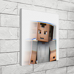 Холст квадратный Minecraft: White Creeper, цвет: 3D-принт — фото 2