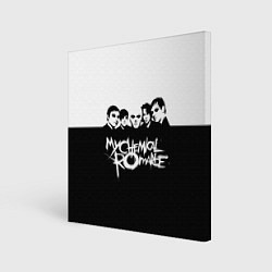 Холст квадратный My Chemical Romance B&W, цвет: 3D-принт