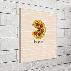 Холст квадратный One Love - One pizza, цвет: 3D-принт — фото 2
