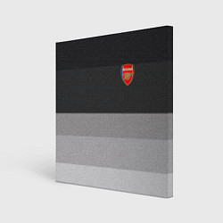 Холст квадратный ФК Арсенал: Серый стиль, цвет: 3D-принт