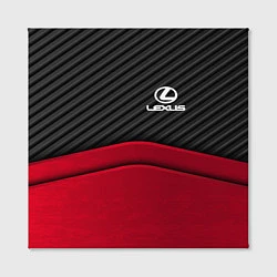Холст квадратный Lexus: Red Carbon, цвет: 3D-принт — фото 2
