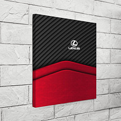 Холст квадратный Lexus: Red Carbon, цвет: 3D-принт — фото 2