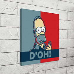 Холст квадратный Homer Simpson DOH!, цвет: 3D-принт — фото 2
