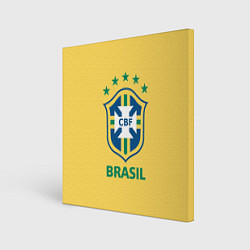 Холст квадратный Brazil Team, цвет: 3D-принт
