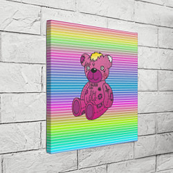Холст квадратный Lil Peep Bear, цвет: 3D-принт — фото 2