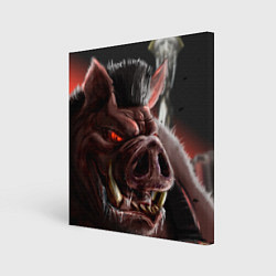 Холст квадратный Duke Nukem Pig, цвет: 3D-принт
