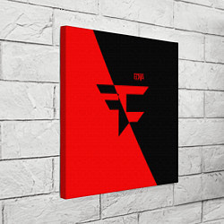 Холст квадратный FaZe Clan: Red & Black, цвет: 3D-принт — фото 2