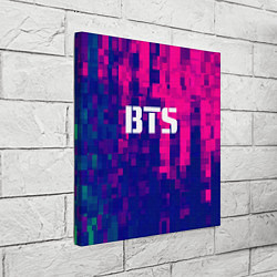 Холст квадратный BTS: Blue & Pink Neon, цвет: 3D-принт — фото 2