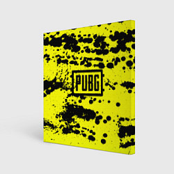 Холст квадратный PUBG: Yellow Stained, цвет: 3D-принт