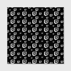 Холст квадратный Twitch: Black Pattern, цвет: 3D-принт — фото 2