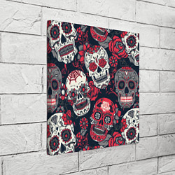 Холст квадратный Мексиканские черепа, цвет: 3D-принт — фото 2