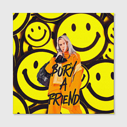 Холст квадратный Billie Eilish: Bury a Friend, цвет: 3D-принт — фото 2