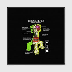 Холст квадратный The Creeper, цвет: 3D-принт — фото 2