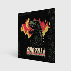 Картина квадратная Flame Godzilla