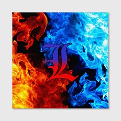 Холст квадратный L letter fire, цвет: 3D-принт — фото 2